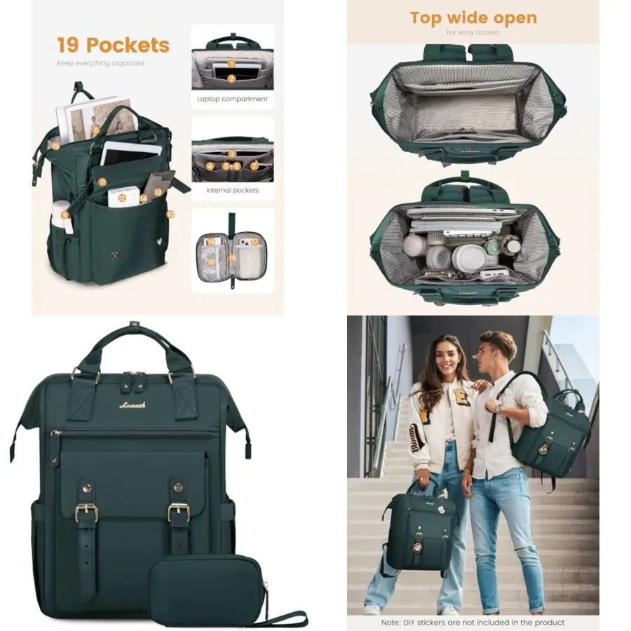 

Laptop Backpack for Women Work Travel Backpack Purse, Nurse Bags Teacher Doctor Commuter Busess Computer Bag, College Backpack