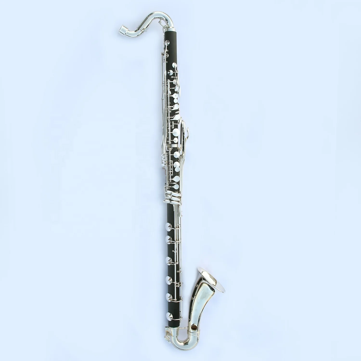 Good quality bass clarinet composite wood body silver plated keys