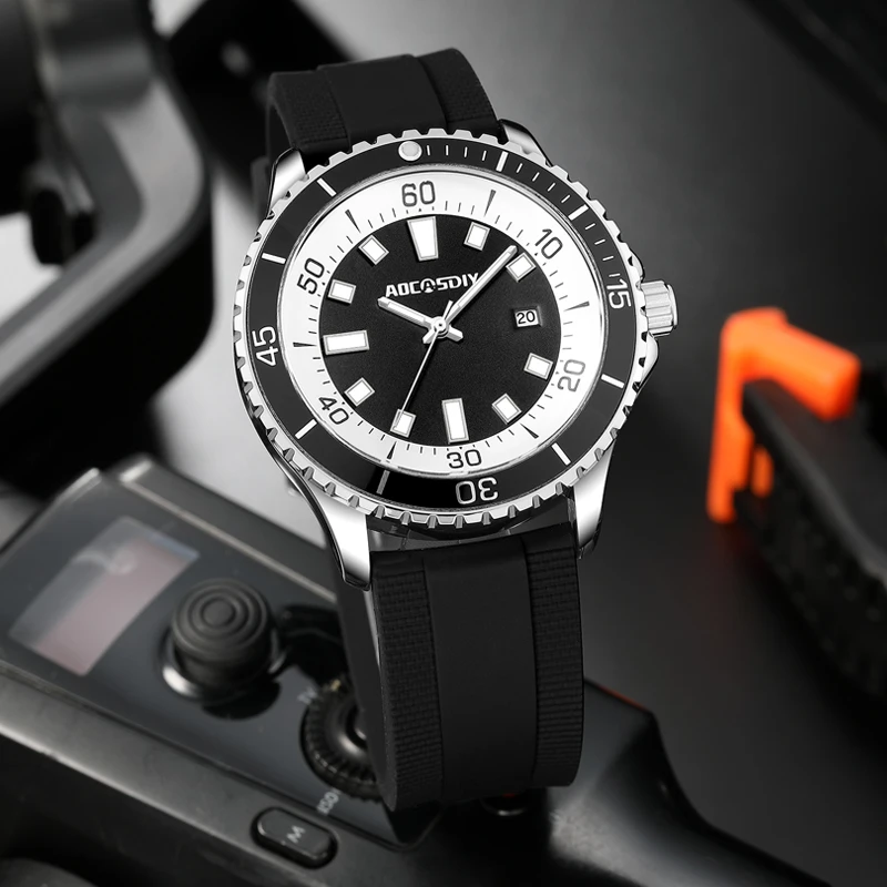 

Новые мужские спортивные часы для студентов, светящиеся водонепроницаемые часы с календарем, мужские кварцевые часы с силиконовым ремешком