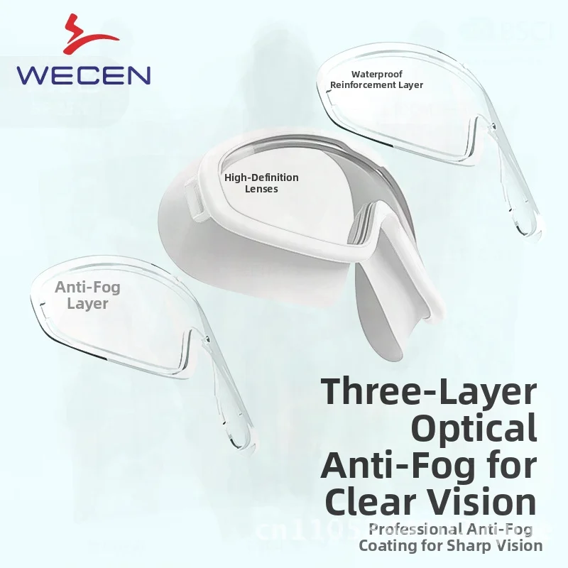 

Противотуманные очки для плавания в большой оправе, водонепроницаемые высокой четкости для мужчин и женщин, снаряжение для дайвинга, фиолетовая, желтая HD упаковка