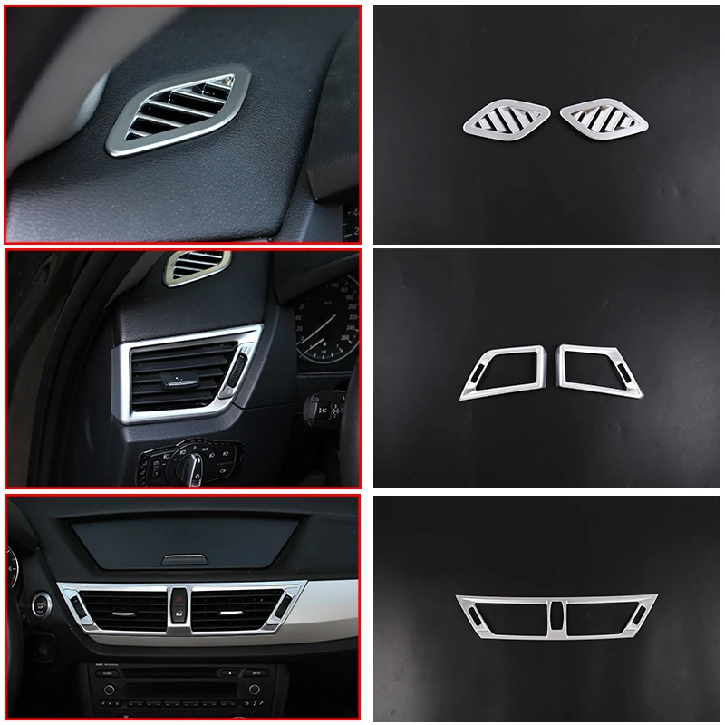 Autocollant de Sortie d'Air Latérale en ABS Chromé, Accessoires de Cadre de Ventilation de Climatisation de Console Centrol pour BMW bronchE84 2011-2015