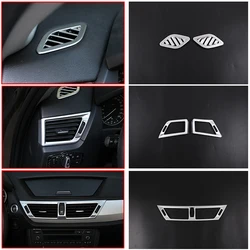 ABS Chrome Side Air Outlet Sticker for BMW X1 E84 2011-2015 Car Centrol Console Air Conditioning Outlet Vent Frame Accessories