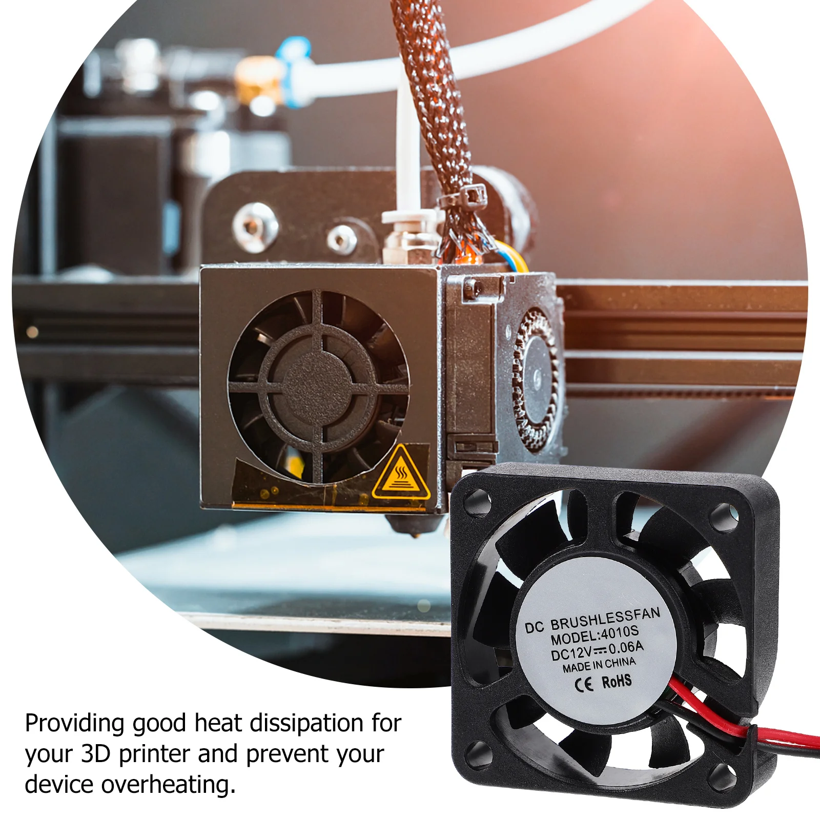 

2 шт. охлаждающий вентилятор для 3D-принтера 12 В 4410 радиальный продувочный охладитель гидравлический подшипник низкий уровень шума бесшумные передние детали радиатора