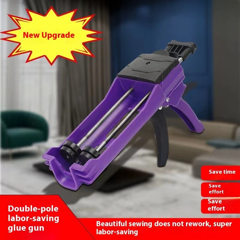 Applicateur de pistolet à cartouche à double composant, pistolet à colle manuel hydraulique, pistolet à calfeutrage pour couture de carreaux de céramique, outil de réparation domestique