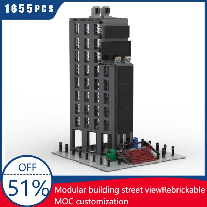 

1655 PCS Times Square Modular Building Blocks Modern Luxury Architecture Model Display Toys For Kids DIY Assembly Birthday Gifts