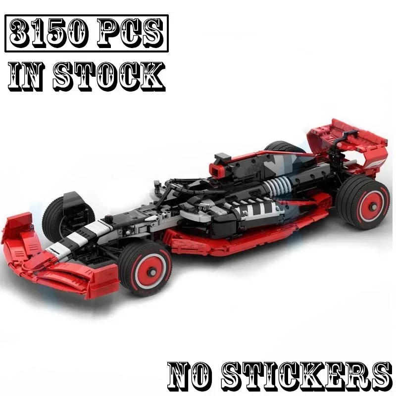 New Technologys MOC-157480 SF-23 Italian GP Livery 1:8 Scale Super Racing Car Model Buiding Block Bricks Toys Birthday Gifts