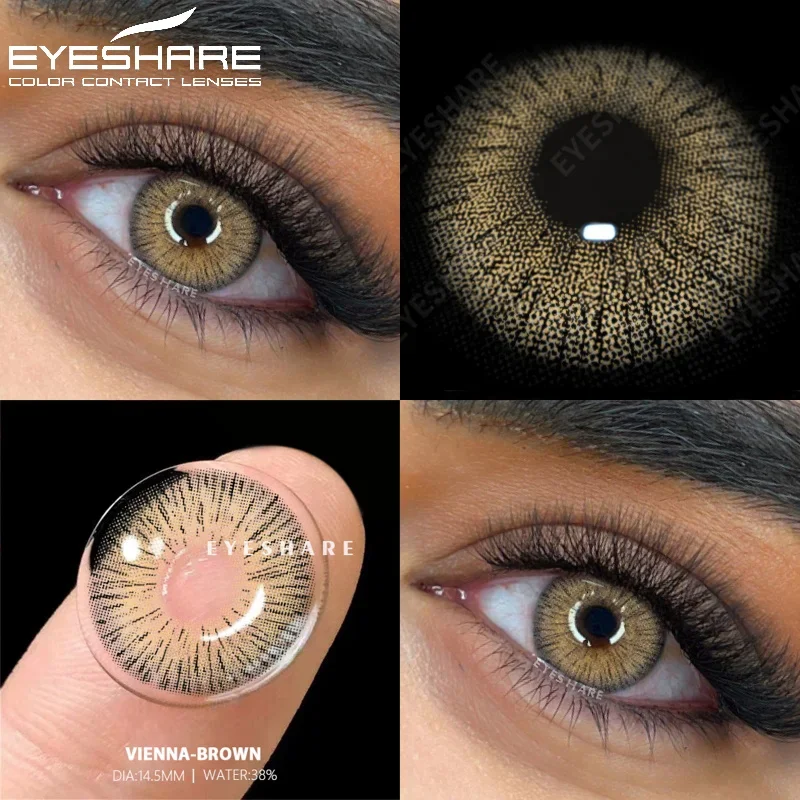 EYESHARE lentes de contacto de Color a la moda para los ojos, lentillas cosméticas de Color azul y gris, lentillas anuales, 1 par