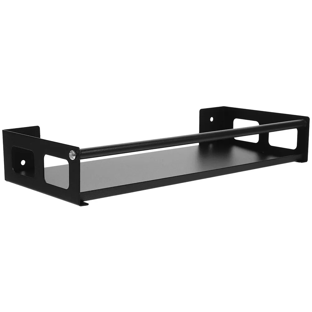 

Stainless Steel Wall Mounted Spice Rack 35cm Black Adjustable Tray Kitchen Bathroom Storage ganizer Shelf Holder