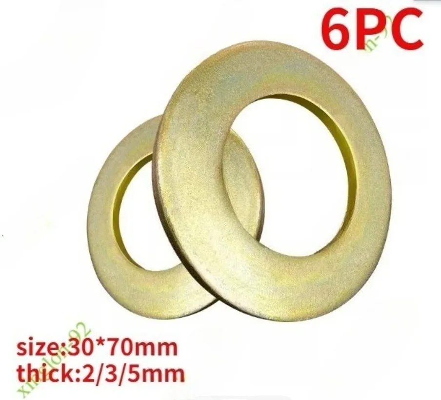 6pcs 30mm x70mm x2/3/5mm Bucket Pin Shim Iron Excavator Skid Steer For Cat Bobcat