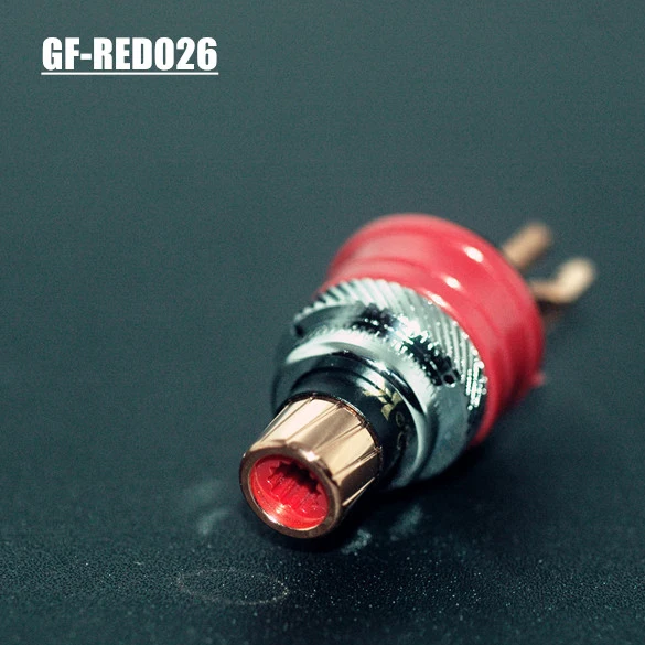 4pcs Free shipping  Hi-End GAOFEI HIFI Audio Amplifier pure copper  Rhodium-plated RCA female seat  Lotus seat IEC Female socket