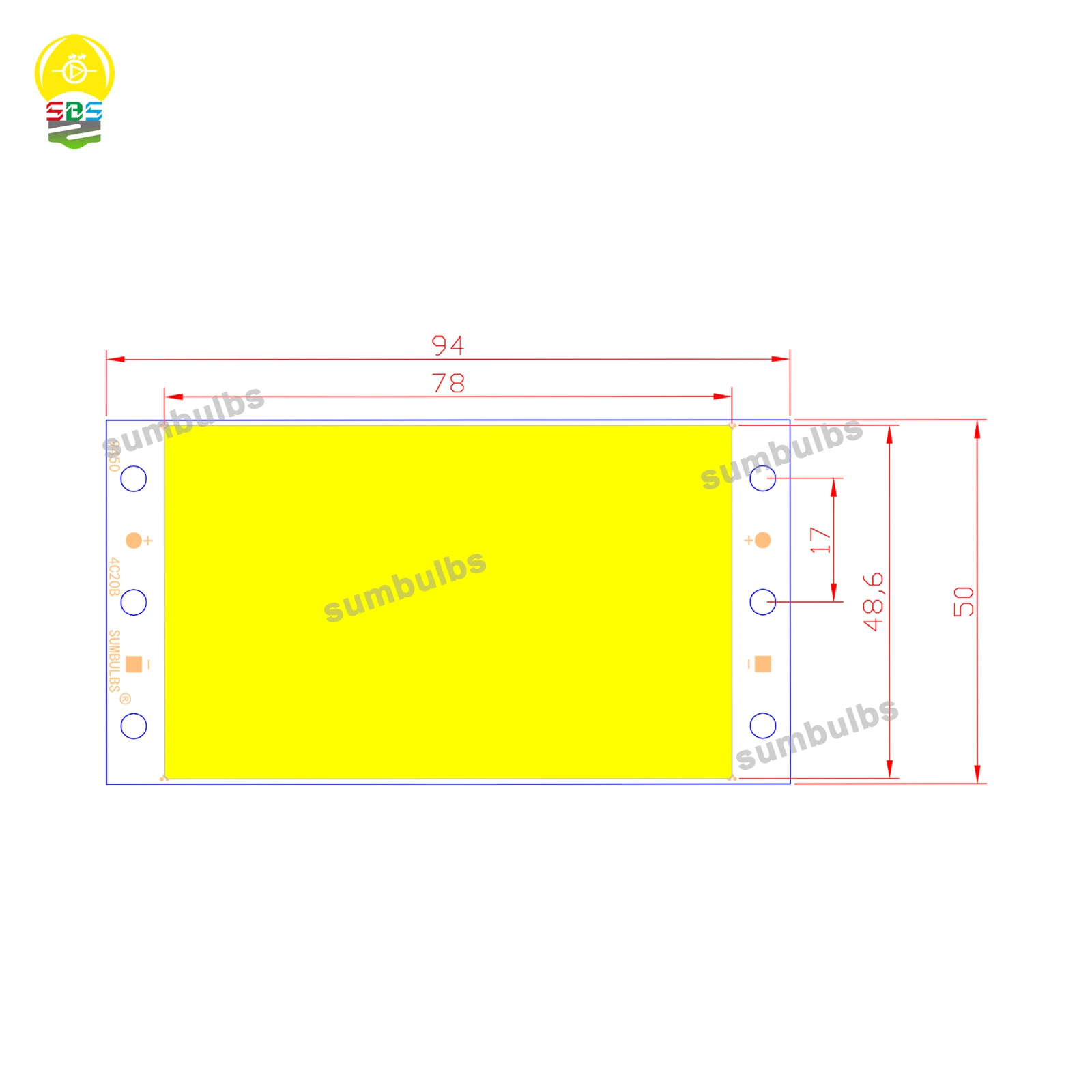 94x50mm DC 12V 16W COB Panel ledowy moduł oświetlenie taśmowe 1600lm Ultral jasne 5 kolorów Chip na płycie Matrix żarówka do DIY