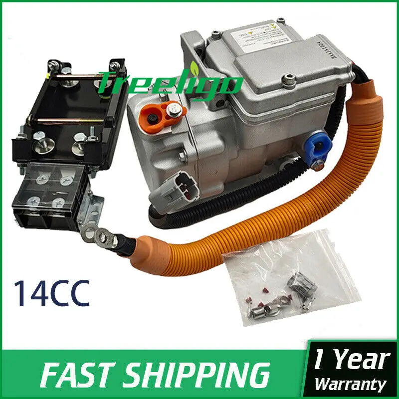 Aspligo Car Air Condition Compressor 12v 14CC Universal Electric Auto Air Conditioner Compressor For RV Camp Truck Bus Boat