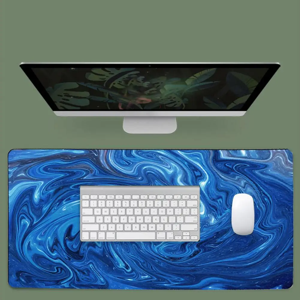 Large Gaming Mouse Pad Anti-Wear Full Desk Coverage Vibrant Color Graphic Design Mouse Keyboard Desk Mat Office Supplies