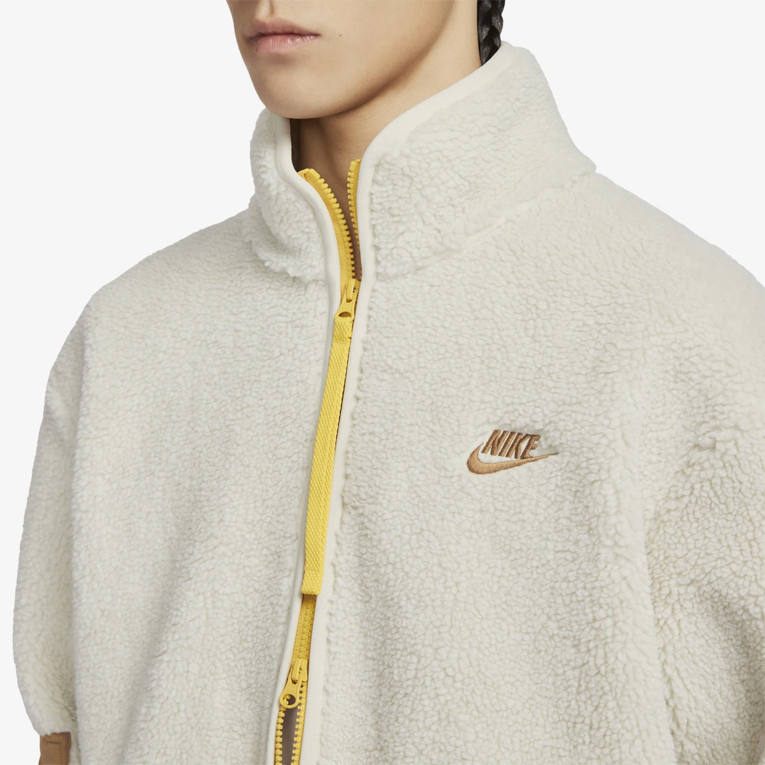 سترة نايك الرسمية JORDAN للرجال المرقعة Faux Shearling الدافئة FV4022-072 #3