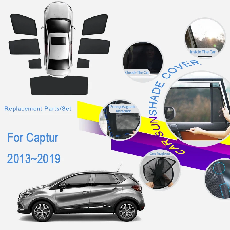 Car Coverage Sunshade Pad For Renault Captur J87 2013~2019 Anti-UV Visor Net Sun Shade Sunshield Cover Auto Interior Accessories