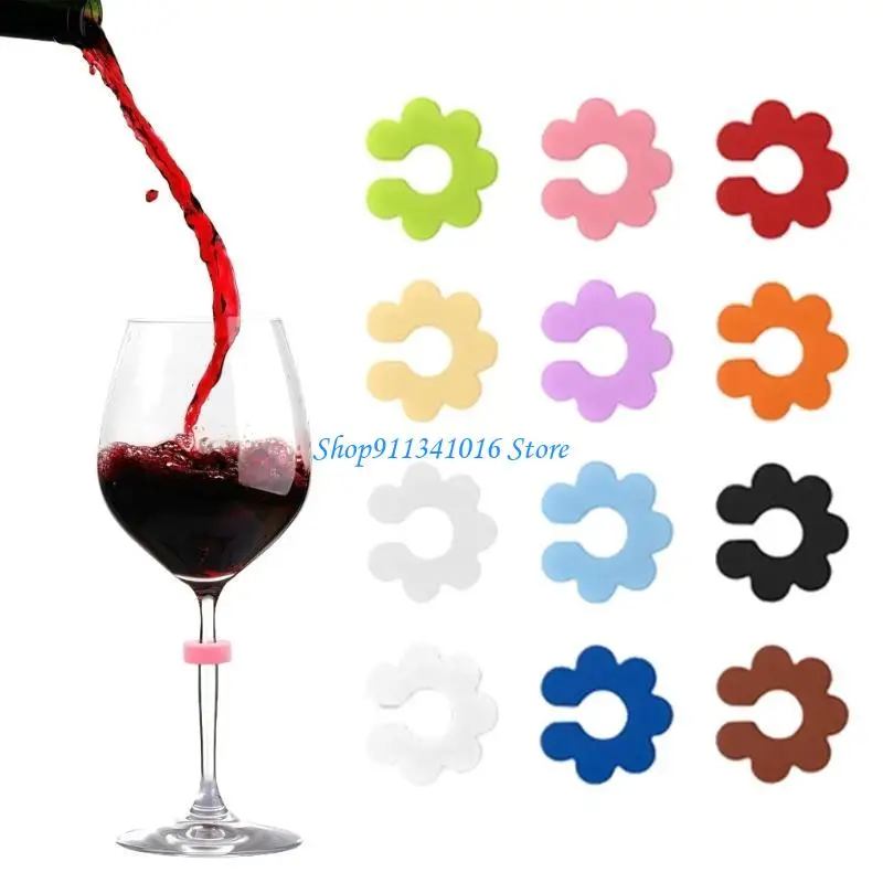 

Silicone Wine Glass Markers For Parties Colorful Efficient Cup Clips To Prevent Mixing Drink At Gatherings