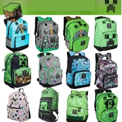 Mc Game My World Backpack Students School Backpack Coolies Afraid Of Dragons Cartoon Mosaic Anime Backpack School Bags