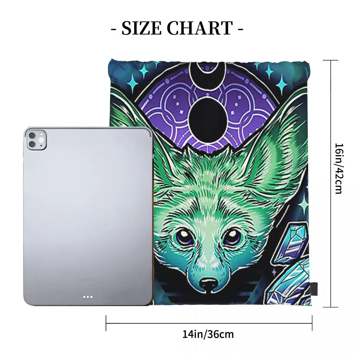 Fennec Backpacks Casual Portable Drawstring Bundle Pocket Shoes Bag Book Bags For Man Woman Students