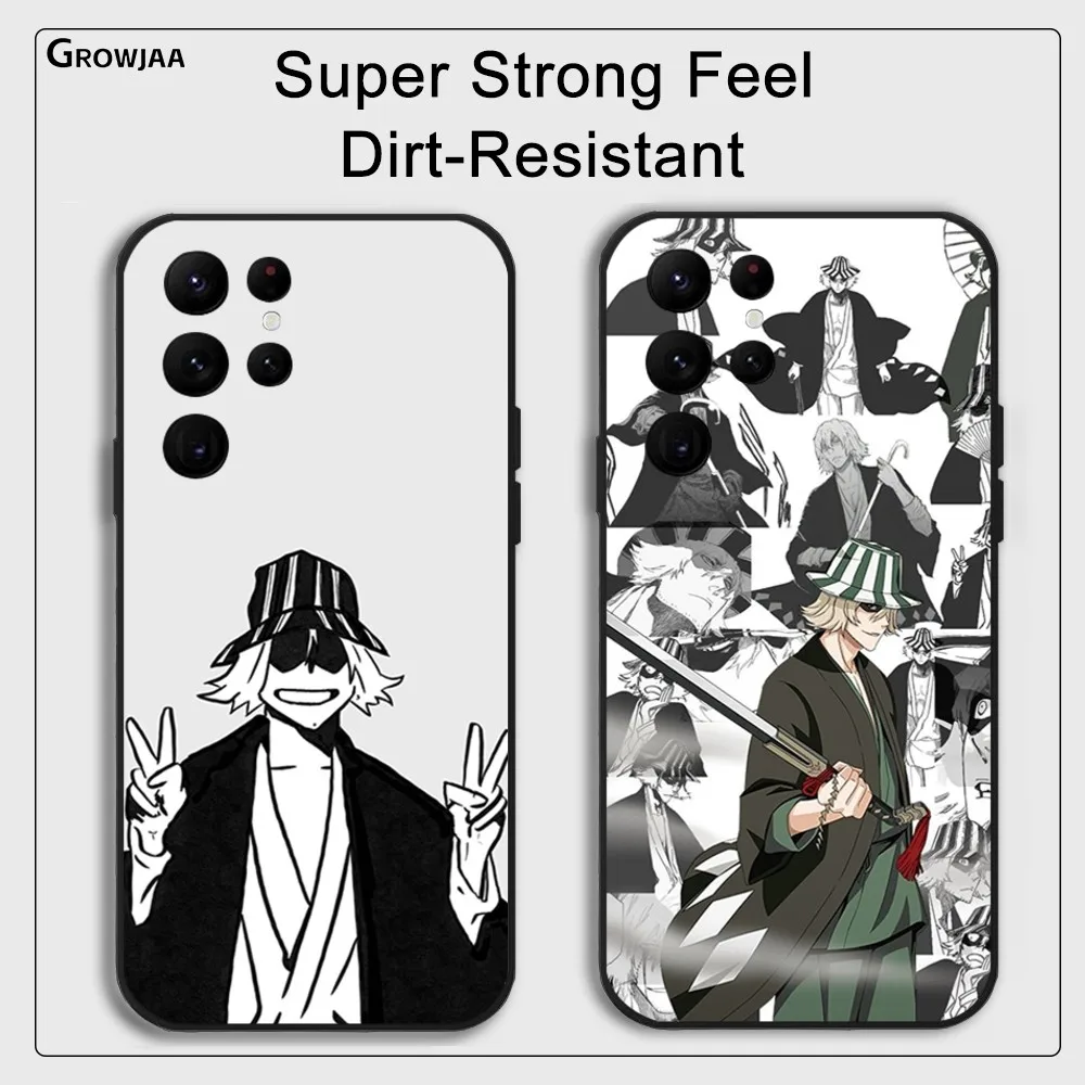 B-BLEACH Kisuke Urahara Phone Case For Samsung Galaxy S25 S24 S22 S23 Ultra S21 S20 Plus 5G Protective Silicone Funda