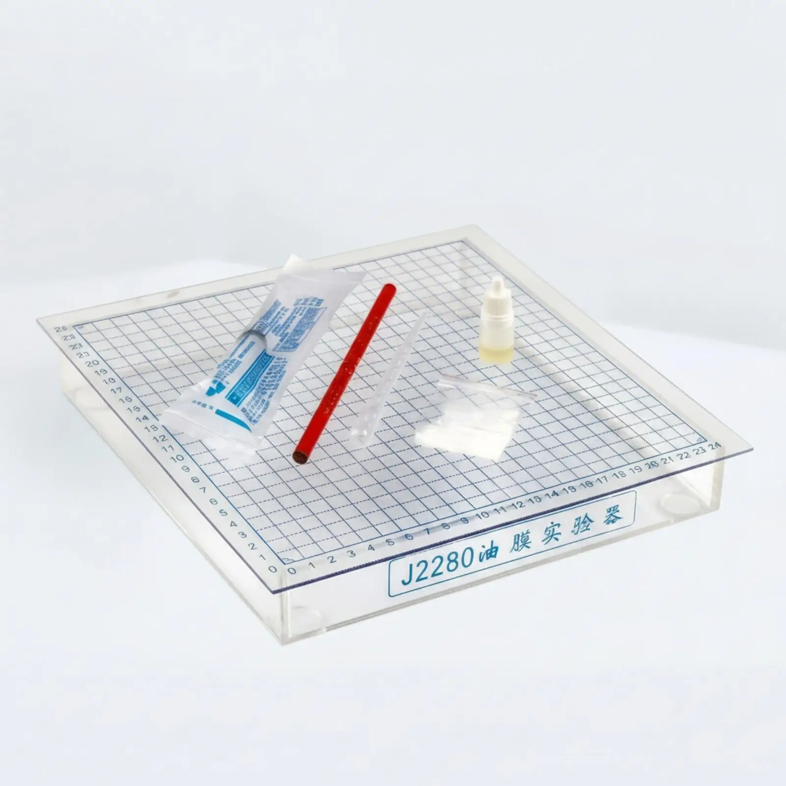 Science Lab Molecular Experiment Appa with Acrylic Grid Panel for Oil Film Layer Observation Teaching Accessory Set