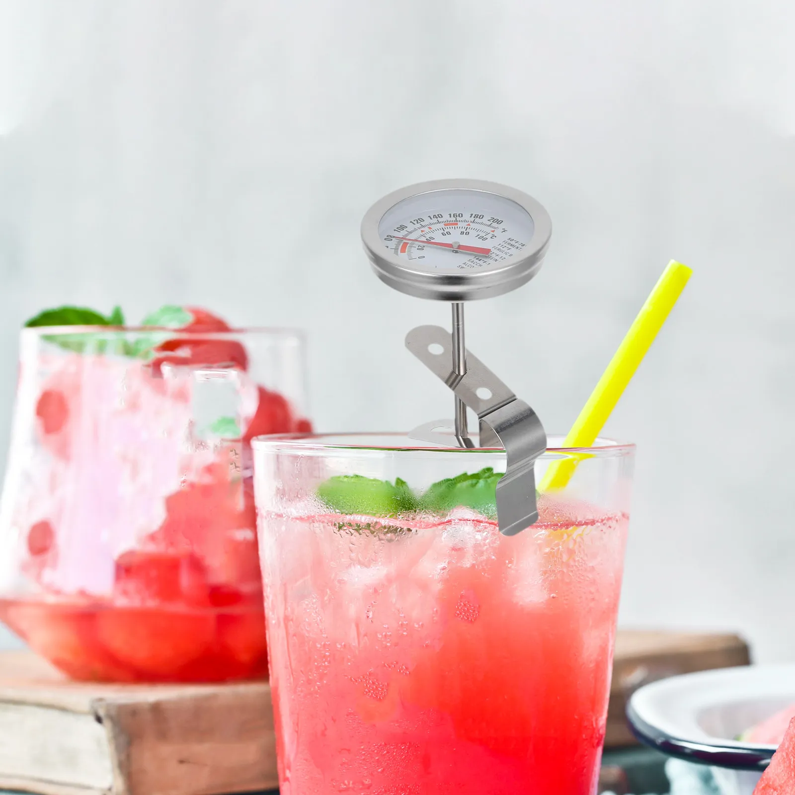 

304 Grade Stainless Steel Detachable Liquid Thermometer Probe Fast Instant Read Food Beverage Temperature Gauge for Cooking