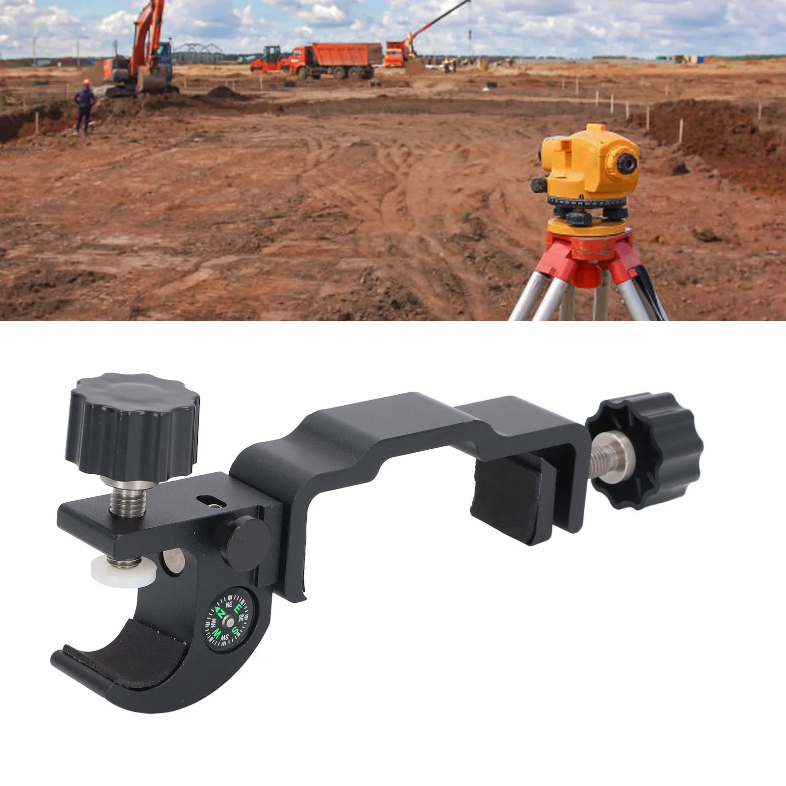 

Data Collector Mount Professional RTK Pole Clamp Aluminum Alloy Data Collector Bracket for Trimble