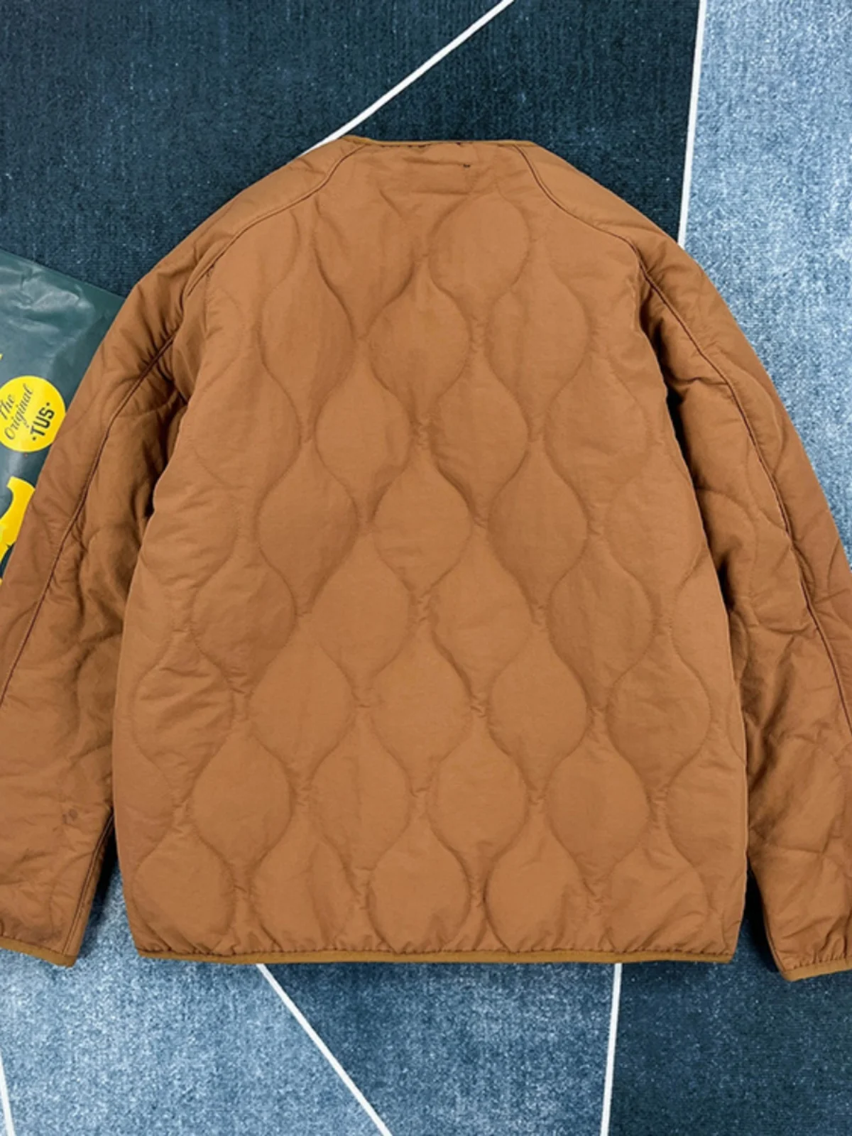 

Warm Cotton Jaet Inner ort Sle Long Sve No Collar Men's Autumn Winter Faion Outerwear Youth Stand Fit