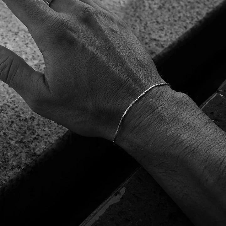 EMANCO Wire Chain Bracelet Fashion Trend New Personalized Men's White Gold Bracelet Non-Fading Color Wholesale Jewelry