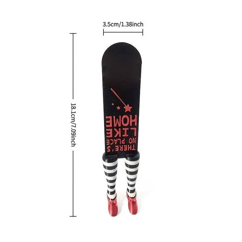 Marcapáginas de zapato de tacón alto con diseño de pierna de bruja, hecho a mano, novedoso regalo de lectura para estudiantes, profesores y amantes de la magia