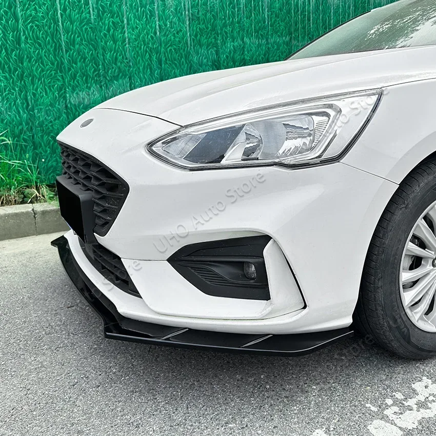 Front Bumper Lip Spoiler Chin Body Kit Protection Exterior Diffuser Splitter For Ford Focus MK4 ST Line 2019-2022 Tuning Kits