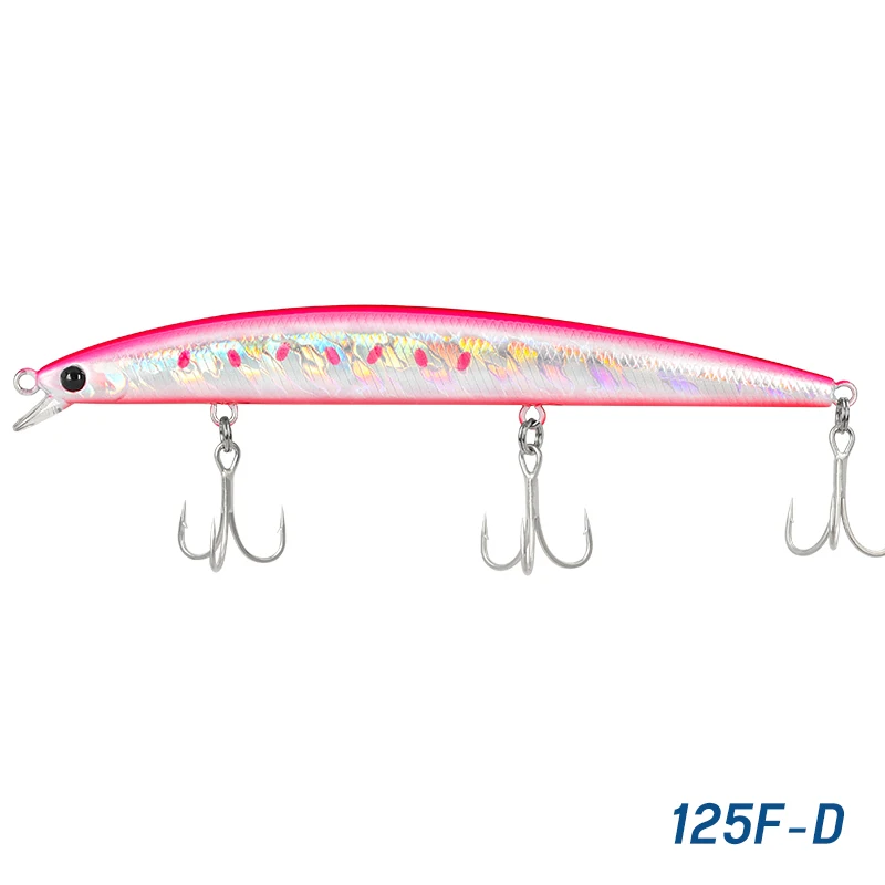 Tsurinoya 125f Slanke Drijvende Minnow 125Mm 14.3G Bereik 10-60Cm Ondiep Bereik Visaas Zout Water Kustvissen Jerkbait