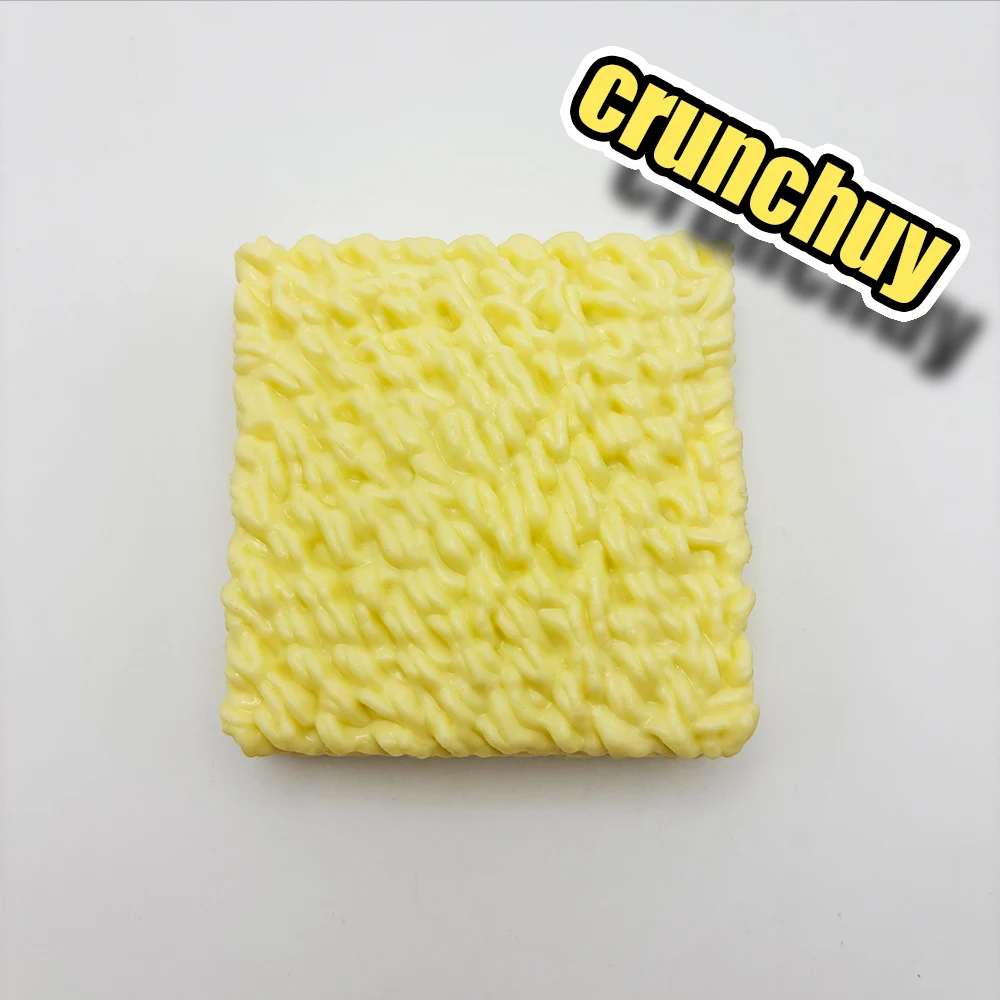 Decompressed Handmade Instant Noodle Squishy Ball, Crispy Sound Block Style Squeeze Fidget Toy, Stress Relief Decompression Toy