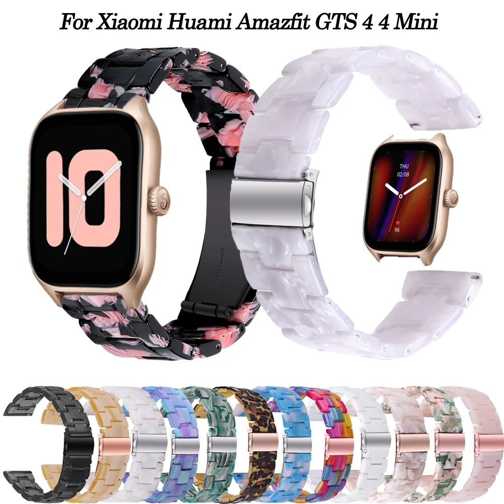 20Mm Hars Smartwatch Band Voor Xiaomi Huami Amazfit Gts 4/3/2 2E Horlogebanden Amazfit Gtr 42Mm/GTS2-4 Mini/Bip Armband Accessoire