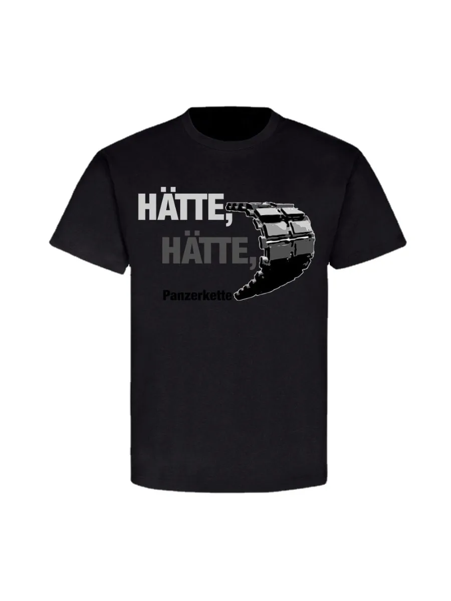 Hätte Hätte. Panzerkette BW Leopard Panzer Panzermann Fahrrad T-Shirt. Summer Cotton Short Sleeve O-Neck Mens T Shirt New S-3XL