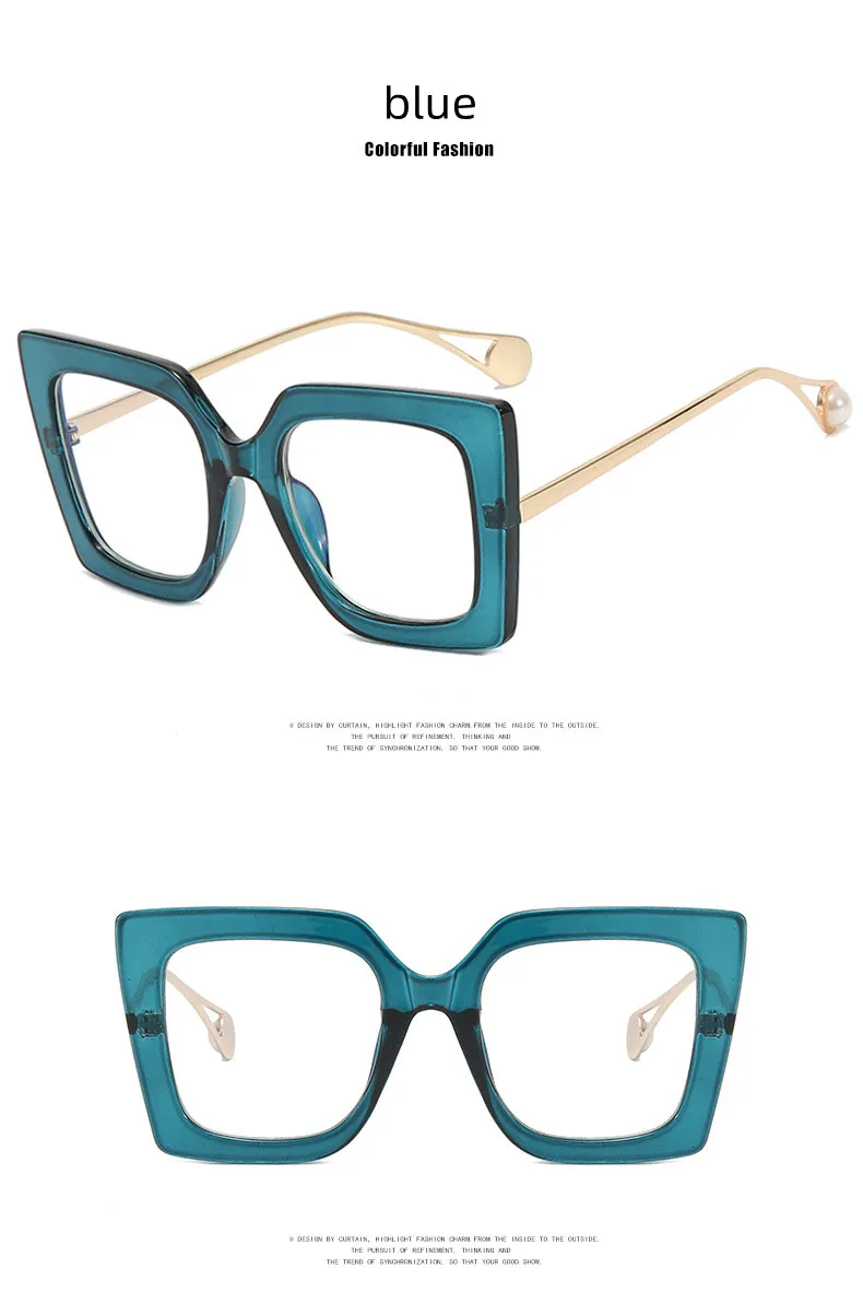 Blaues Licht, individuelle Grad, übergroße Lesebrille, Leopardenmuster, quadratischer Rahmen, klare Rezept, Damenmode, Vergrößerungsbrille – Detail 13