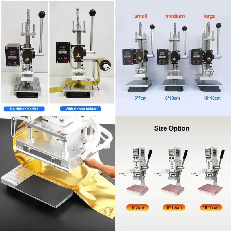 Compact Digital Hot Stamping Embossing Machine for Leather Logo, Gold Silver Heat Press for Personalized Gifts