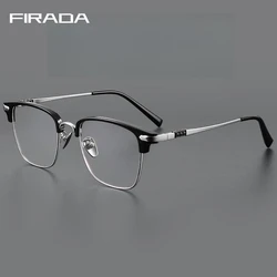 FIRADA 2024 Fashion Luxury Glasses New Retro Comfortable Eyewear Business Optical Prescription Eyeglasses Frame For Men K0002-C