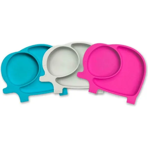 Ferhome-plato de comida dividido, modelo de elefante, plato de comida para niños y bebés