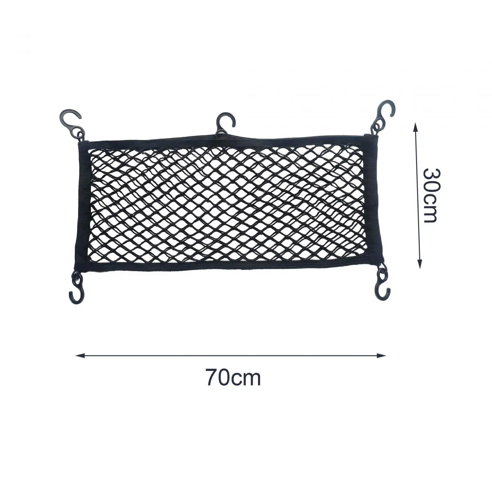 Boat Trailer Cargo Net with 5 Heavy Duty Hooks for Kayak Travel Home Moving Elastic Mesh Netting Organizer