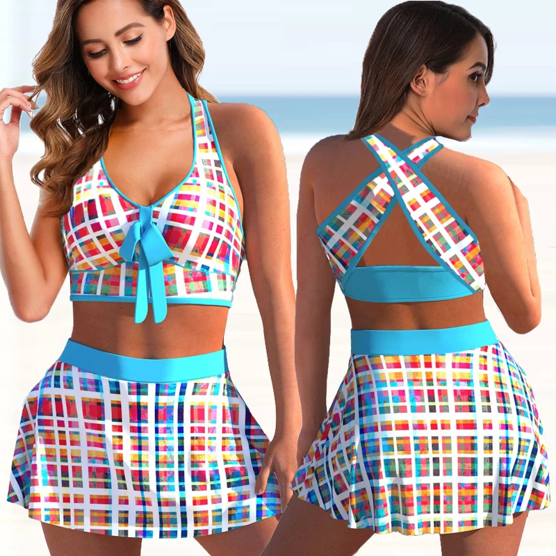 2023 Đồ Bơi Nữ Mới Hai Mảnh Tankini Bộ Nữ Swimdress Bikini Bộ Mùa Hè Gợi Cảm Đồ Bơi Kích Thước Lớn Bathwear Monokinis