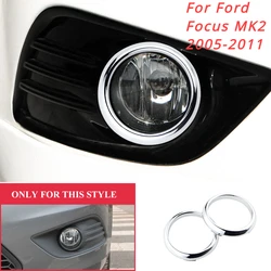 Cat Front Fog Light Lamp Cover Trim for Ford Focus 2 MK2 2005 2006 2007-2011 ABS Chrome Accessories 2pcs