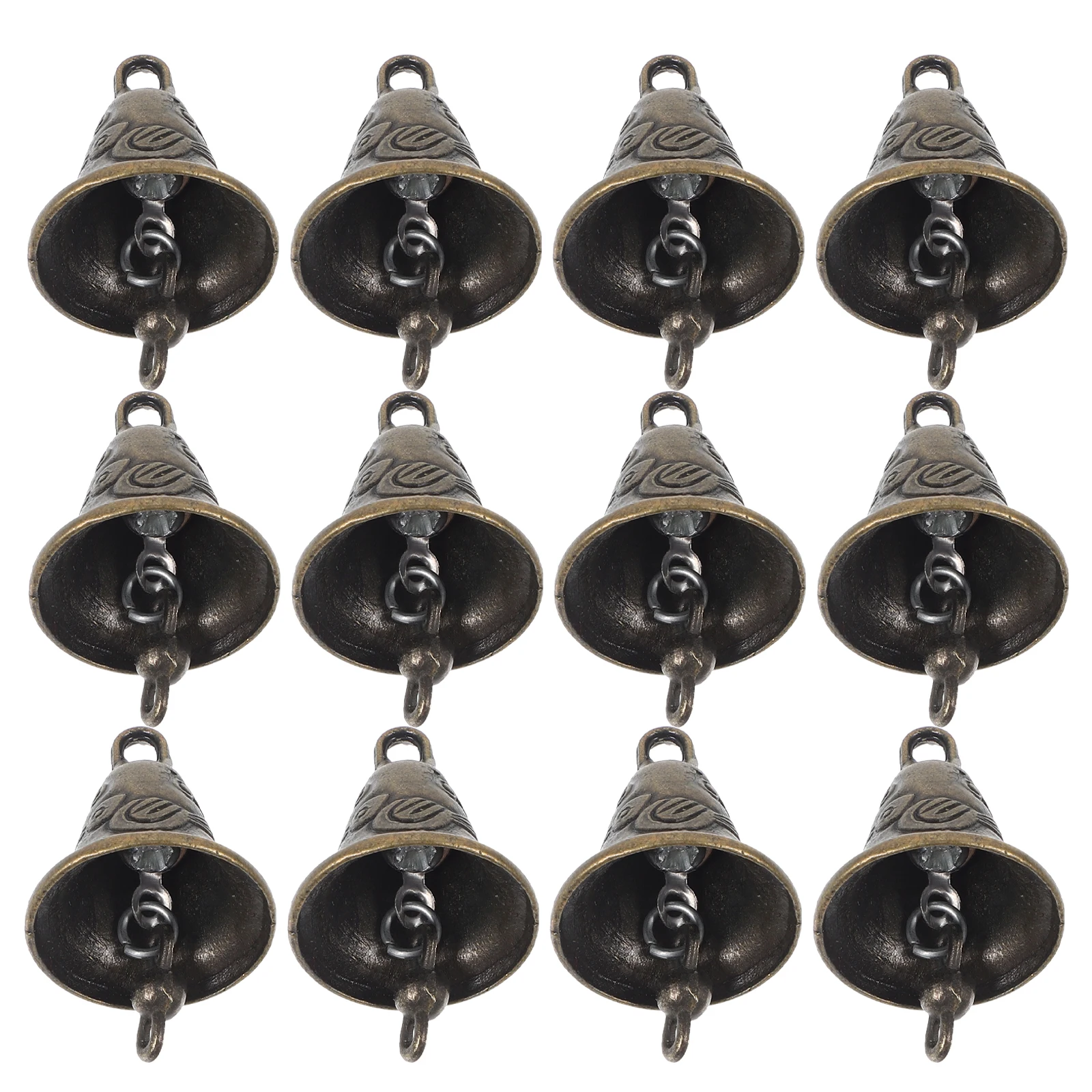 

20 Pcs Bells Wind Chime Accessories Vintage Small Hanging Decor Evil Restraining Feng Shui Car Metal Alloy