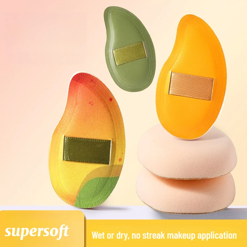 الإبهام وسادة هوائية نفخة لإسفنجة مزج شكل الفاكهة لأداة تسليط الضوء على مسحوق الأساس السائل