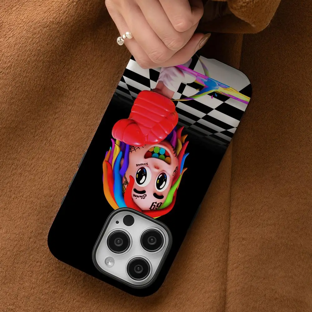 حافظة هاتف لهاتف سامسونج جالاكسي S25 24 23 22 Ultra Plus A56 36 26 لامعة عالية الدقة بطبقة مزدوجة غلاف صلب Tekashi 6ix9ine SixNine 69 #2