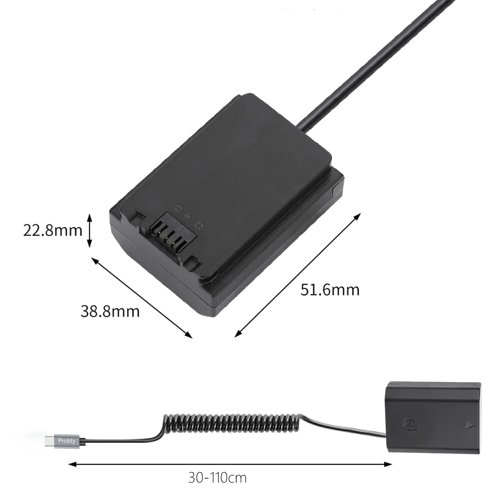 PD30W USB-C NP-FZ100 NPFZ100 Giả Pin Hoàn Toàn Giải Mã DC Khớp Nối Cho Sony ILCE-9 Alpha A9 A7RM3 A7RIII A7M3 FX3 Camera