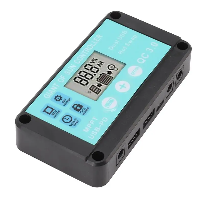 [NEW] MPPT Solar Charge Controller Multiple Protection Solar Solar QC3.0 Controller with LCD Screen(10A)