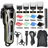 Kemei Men Hair Clipper KM-PG1990A USB Rechargeable Electric Professional Cordless Hair Trimmer Men's Hair Cutting Machine Shaver