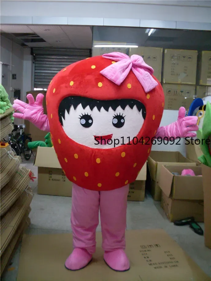 

Cosplay Anime Strawberry Mascot Costume Strawberry Mascotter Cartoon Fancy Costume Mascotte for Halloween Carnival Party Adult