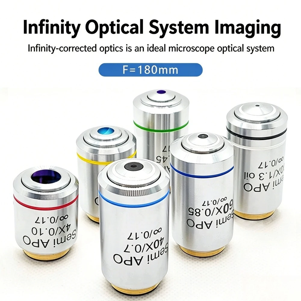 4X10X20X40X60X100X Plan Semi-Apochromat Infinity Biological Microscope Professional Infinity Objective lens Used By Olympus