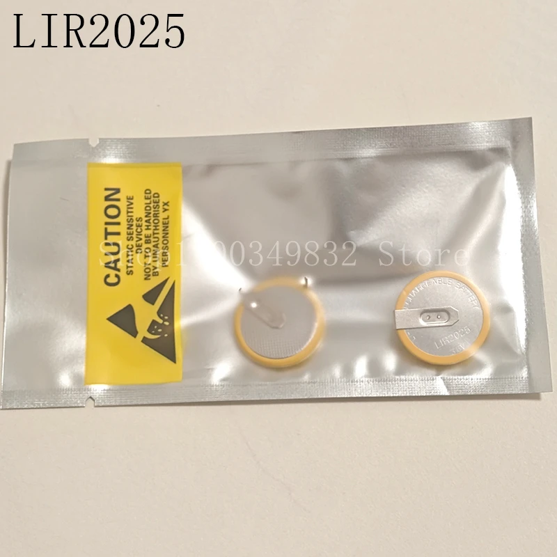 LIR2025  With 90° Pins Button Cell Batteries 2025 With soldering feet Rechargeable Battery For Automobile Remote Control Key